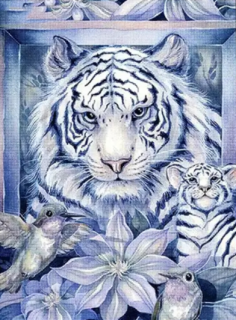 Diamond Painting Weisse Tiger